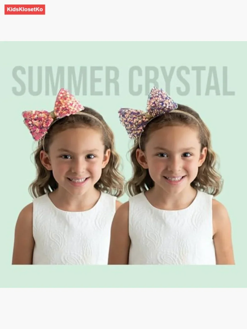 Large Sequin Bow Headbands Girls Hair Accessories 2 Pack